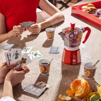 Bialetti Dolce&Gabbana Moka Express 2 adagos kávéfőző + 2db Dolce&Gabbana csésze,  aranyozott keverő szett díszdobozban