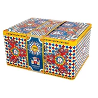 Bialetti Dolce&Gabbana Moka Express 2 adagos kávéfőző + 2db Dolce&Gabbana csésze,  aranyozott keverő szett díszdobozban