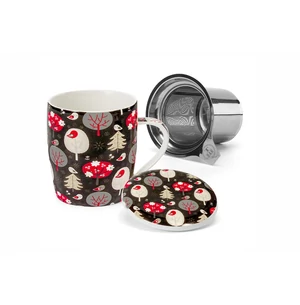 „Birdy” – Elegáns "New Bone China" teáscsésze szűrővel (3 részes szett), 320 ml