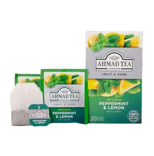 Ahmad Tea Borsmenta &amp; Citrom gyógytea aromazáró tasakban, 20db