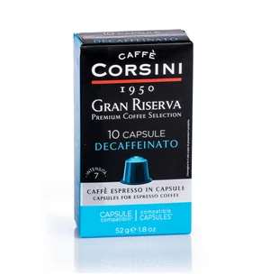 Caffé Corsini Gran Riserva Decaffeinato Nespresso kompatibilis kávékapszula, 10db (lejárati idő: 2025.05.17.)