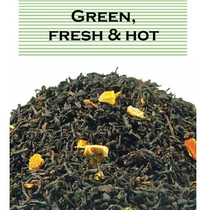 Johan &amp; Nyström Green Fresh &amp; Hot ízesített zöld tea, 100g