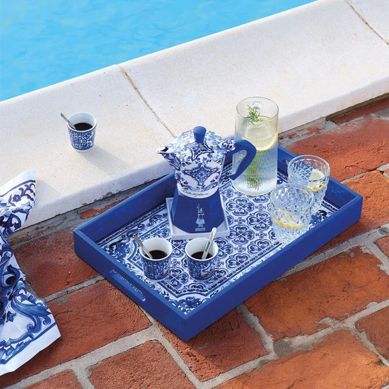 Bialetti Dolce&Gabbana Moka Express Blue Mediterraneo - 3 adagos