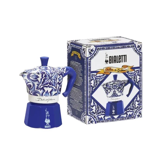 Bialetti Dolce&Gabbana Moka Express Blue Mediterraneo - 3 adagos
