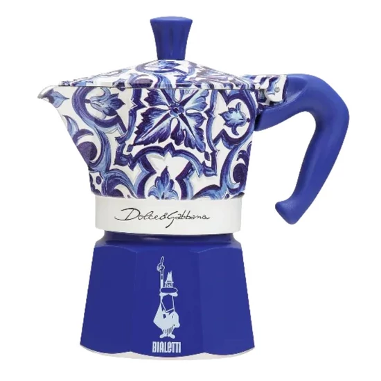 Bialetti Dolce&Gabbana Moka Express Blue Mediterraneo - 3 adagos