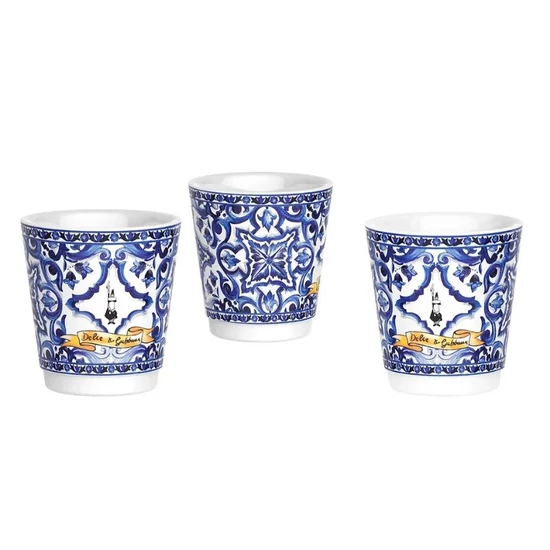 Bialetti Dolce&Gabbana Moka Express 3 adagos kávéfőző + 3db Dolce&Gabbana csésze, ezüst keverő szett díszdobozban