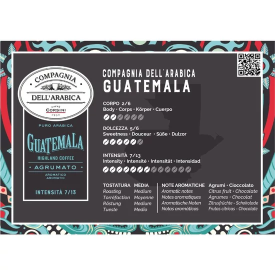 Compagnia Dell’Arabica Caffé Guatemala Huehuetenango Highland Coffe őrölt kávé, 250g