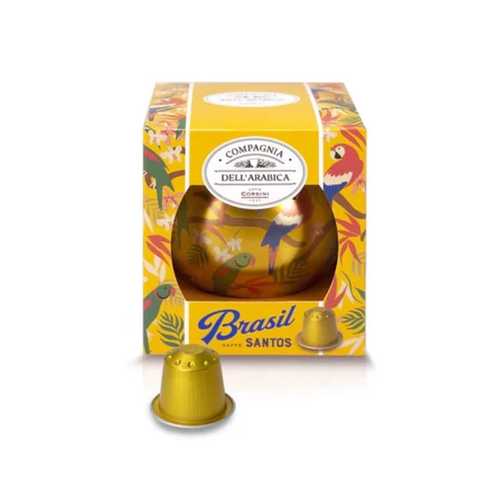 Compagnia Dell'Arabica Brasil Santos Karácsonyi gömb, Nespresso kompatibilis kapszulával 4x5,2g