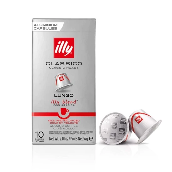 Illy Classico Lungo Nespresso kompatibilis kávékapszula, 10db