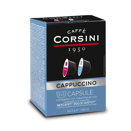 Caffé Corsini Gran Riserva Cappuccino, Dolce Gusto kompatibilis kávékapszula 10x7g