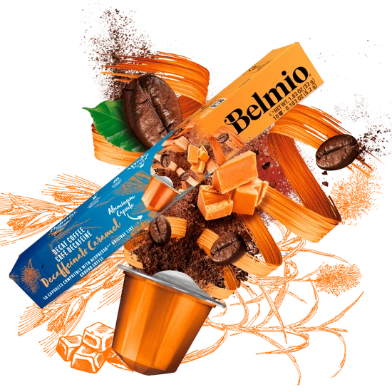 Belmio Decaffeinato Caramel Nespresso kompatibilis kávékapszula, 10db