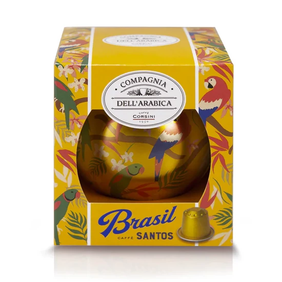 Compagnia Dell'Arabica Brasil Santos Karácsonyi gömb, Nespresso kompatibilis kapszulával 4x5,2g