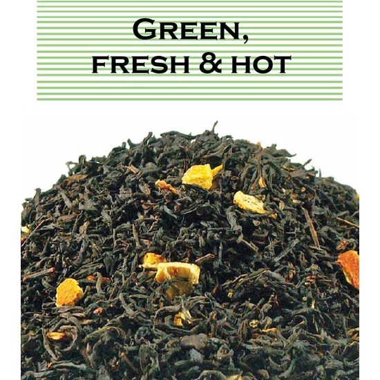 Johan & Nyström Green, fresh & hot, ízesített zöldtea 100g