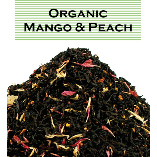 Johan & Nyström Organic Mango & Peach, fekete tea 50g