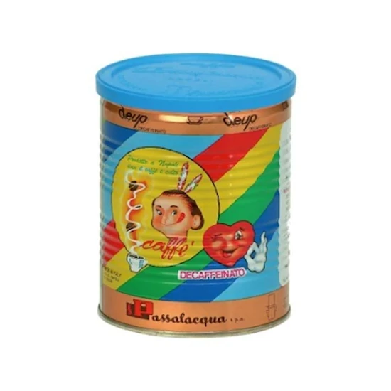 Passalacqua Caffé DEUP TIN koffeinmentes őrölt kávé, 250g