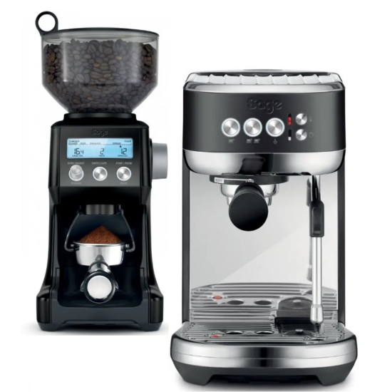 Sage SES500BST + Sage BCG820BST Kávéfőzőgép + Kávéőrlő 