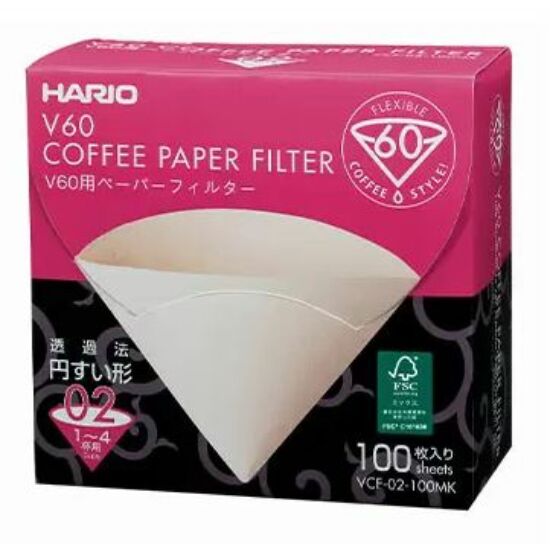 Hario V60 barna papírfilter 100 db (VCF-02-100MK)