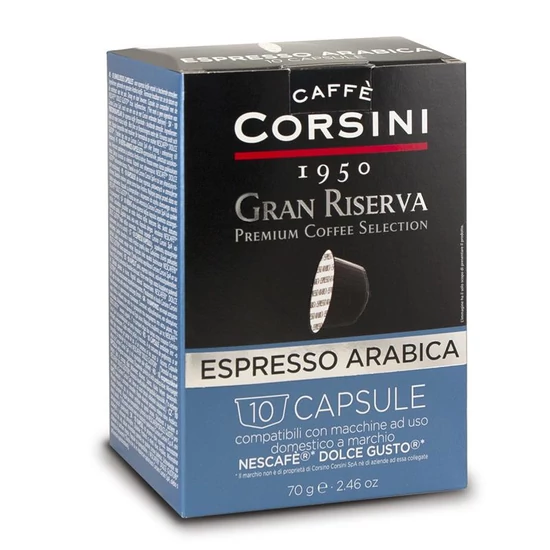 Caffé Corsini Gran Riserva Arabica Dolce Gusto kompatibilis kávékapszula, 10db
