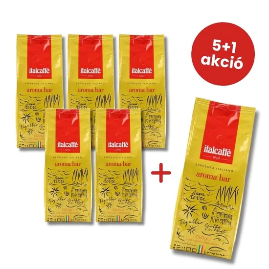 Italcaffe AROMA BAR 5+1 szemes kávé csomagajánlat, 6000g