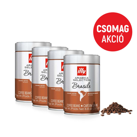 Illy espresso 4 x 250g Brazília szemes kávé csomag