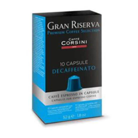 Caffé Corsini Gran Riserva Decaffeinato Nespresso kompatibilis kávékapszula, 10 db
