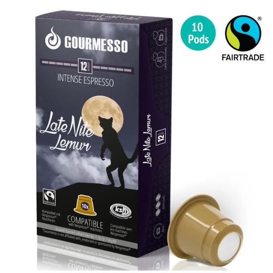 Gourmesso Late Nite Lemur Nespresso kompatibilis kávékapszula, 10 db Lejárat: 2023.06.15.