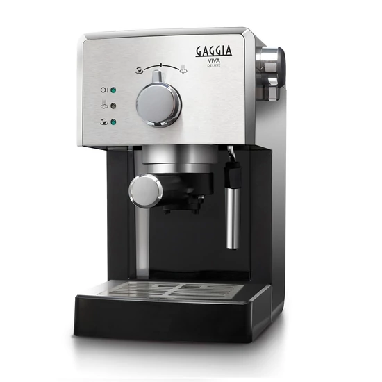 GAGGIA VIVA DELUXE FEKETE/EZÜST - KAROS KÁVÉGÉP