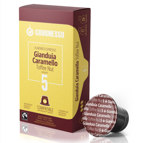 Gourmesso Gianduia Caramello Nespresso kompatibilis kávékapszula, 10 db
