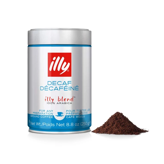 Illy Espresso Decaffeinato koffeinmentes őrölt kávé, 250g