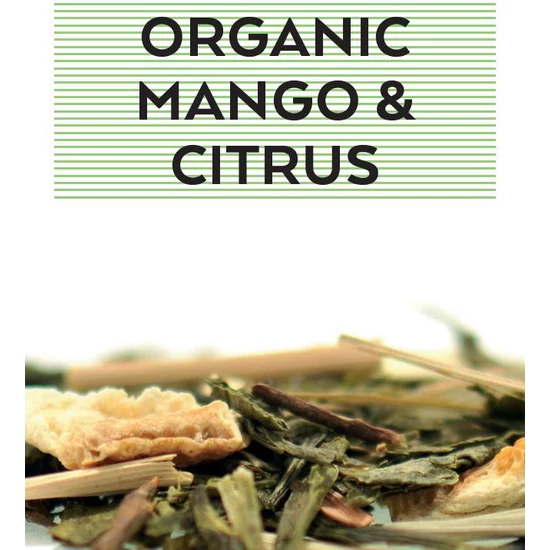 Johan & Nyström Organic Mango & Citrus ízesített zöld tea, 100g